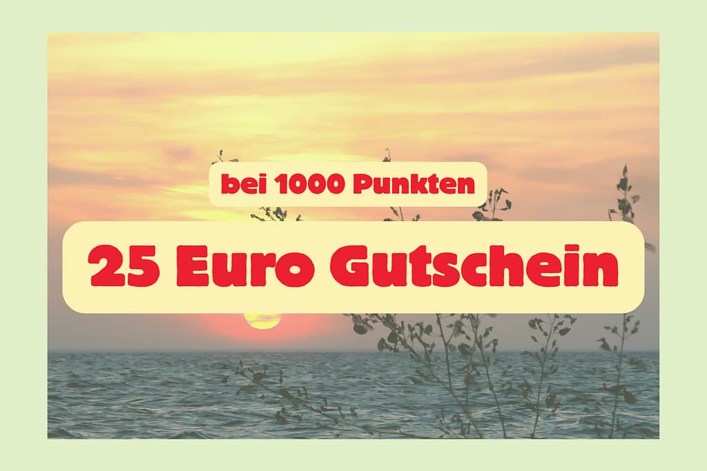 bei 1000 punkten, 25 Euro Gutschein