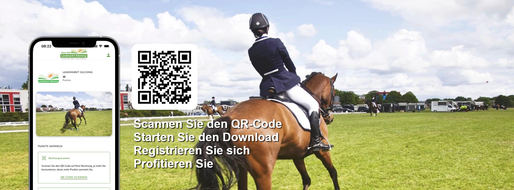 werbebild mit code für app